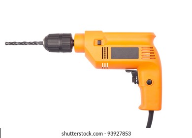 Electric Drill Isolated On White Background