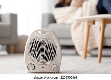 Electric Fan Heater On Carpet Living Stock Photo 2205505669 | Shutterstock