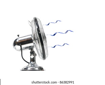 An electric fan isolated on white