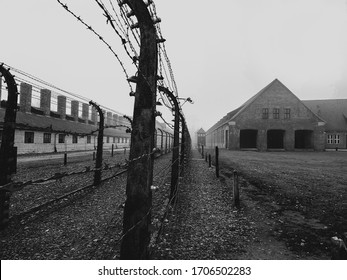 Electric Fence In He Auschwitz Camp