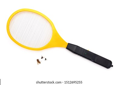 Electric Fly Swatter Isolated On White Background