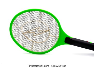 Electric Fly Swatter  On White Background