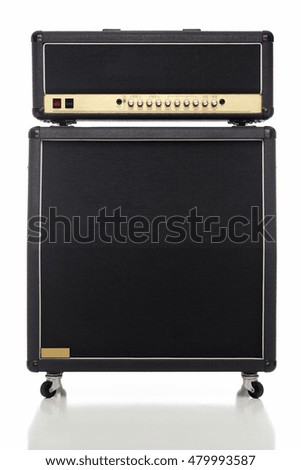 An Electric Guitar Amplifier half stack.