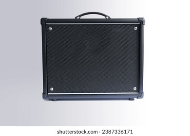 Electric guitar amplifier white background