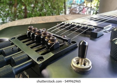 Electric guitar. Close up. Back Electric guitar. - Shutterstock ID 549962965