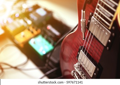  Electric guitar macro abstract
