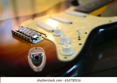  Electric guitar macro abstract