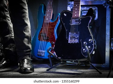 Electric Guitar Onstage At Country Concert