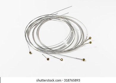 Electric Guitar Strings Isolated On White Background