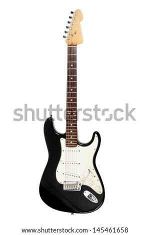 Electric guitar, white background