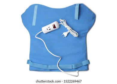 Electric Heating Pad For Neck And Shoulders On White Background