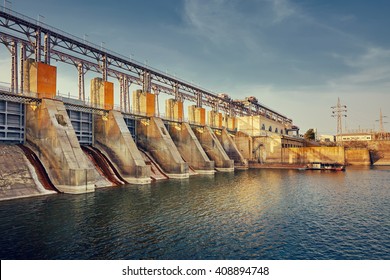 Electric Hydro Station On The River