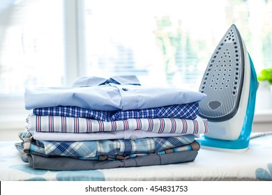 Electric iron and shirts
