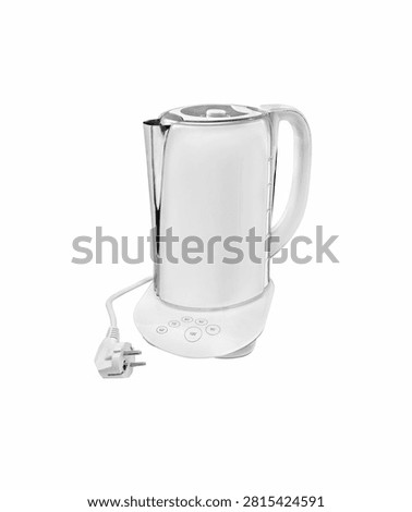 Electric kettle with clipping path. Electrical teakettle isolated on white. 