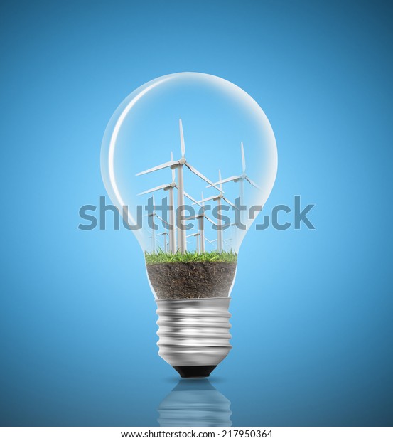 Electric Light Bulb Green Energy City Stock Photo 217950364 | Shutterstock