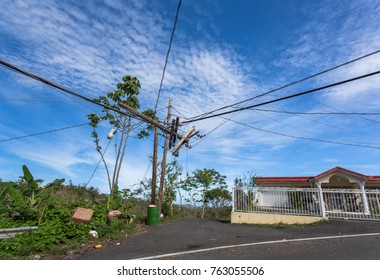 Electric Lines In Puerto Rico After Hurricane Maria