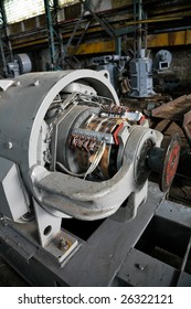 The Electric Motor At A Modern Repair Factory