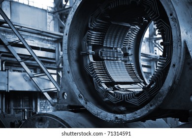 The Electric Motor At A Modern Repair Factory