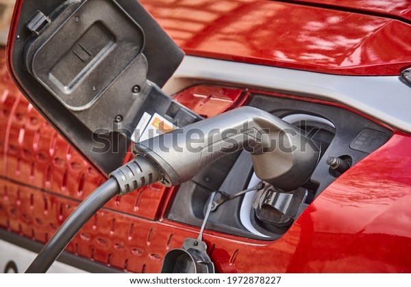 Electric motor vehicle charge. Renewable energy.
Eco transport industry