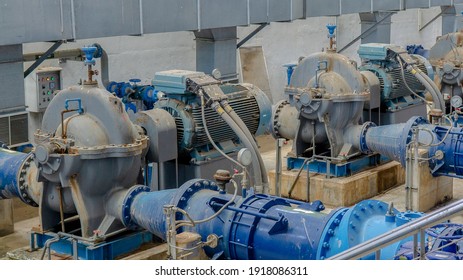 Electric motors driving water pumps 