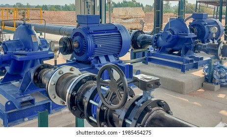 Electric motors driving water pumps of water system.