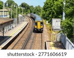 Electric multiple unit train at Battle Railway Station in Battle, East Sussex, England, United Kingdom