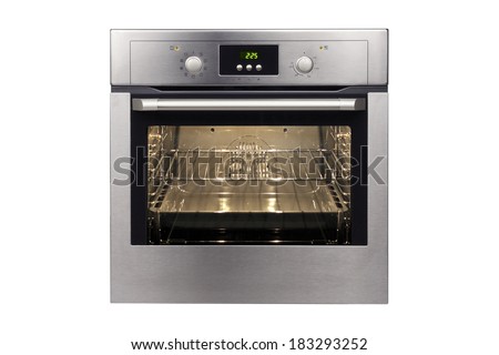 Electric oven isolated on white background.
