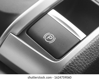  Electric Parking Brake Button In A New Car Model