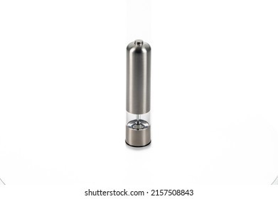 Electric Pepper Grinder On The White Background