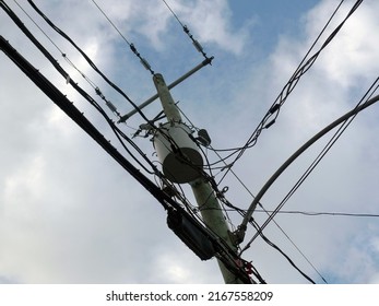 Electric Pole On Street City Stock Photo 2167558209 | Shutterstock