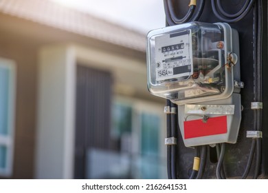 Electric power box meter for home use - Shutterstock ID 2162641531