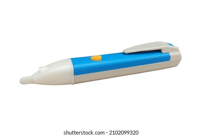 Electric power measurement tool, Voltage alert test pen isolated on white background with clipping path. - Shutterstock ID 2102099320