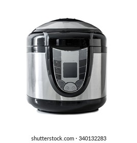 Electric Pressure Cooker Isolated On A White Background