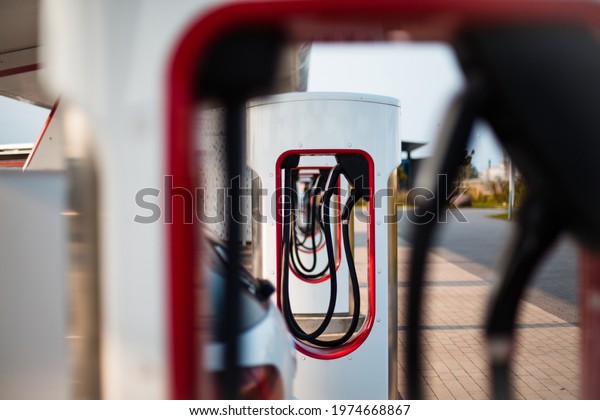 Electric pump for car. Close\
up.