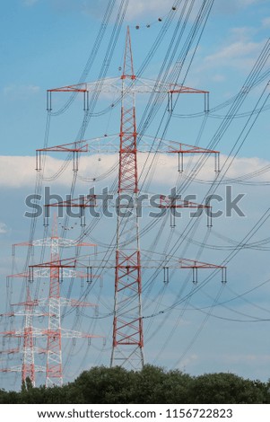 Similar – Foto Bild Hochspannungs-Strommast Strommast