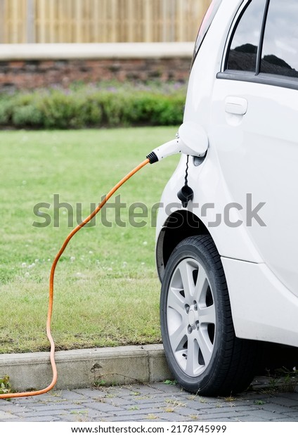 Electric recharging point for vehicle car\
or bike free no charge in car parking\
space