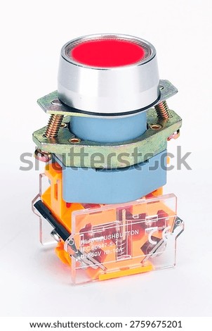 Electric Red Push Button Control Switch for Industrial Panel Equipment