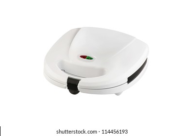 Electric Sandwich Maker Machine On White Background