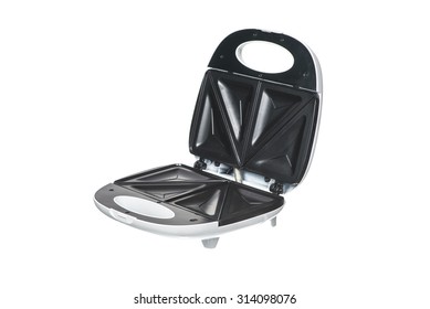 Electric Sandwich Maker Machine On White Background