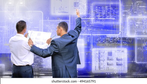 Electric Schemeengineerdesigning Stock Photo 494165791 | Shutterstock