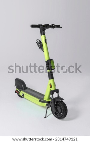Electric scooter or kick scooter isolated on white background.