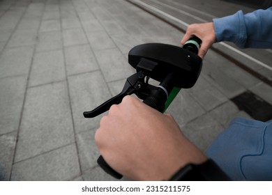 Electric scooter on the road - Shutterstock ID 2315211575