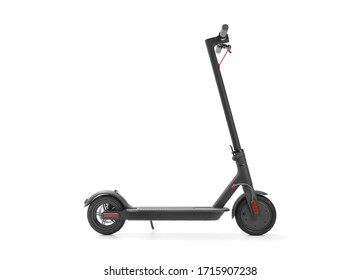 Electric scooter on white background, including clipping path