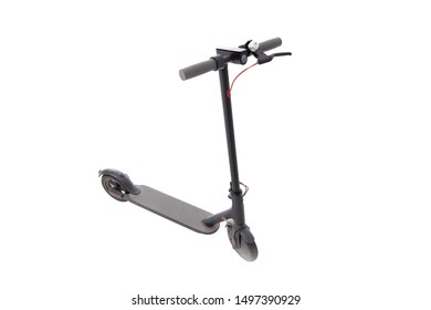 Electric Scooter On White Isolated Background