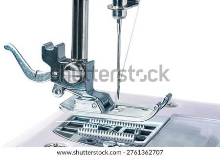 electric sewing machine, needle close-up