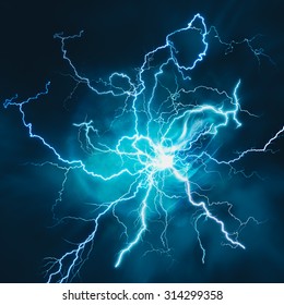 Electric storm. Abstract science and power industry backgrounds