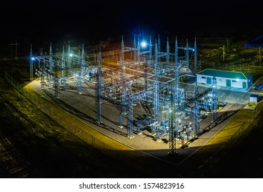 Electric Substation For Electricity Generation And Transformation To A Lower Voltage In Bootswana, Africa