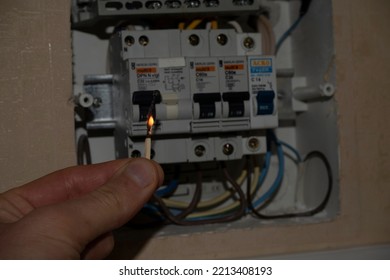 Electric Switch And Lit Match, Power Surge