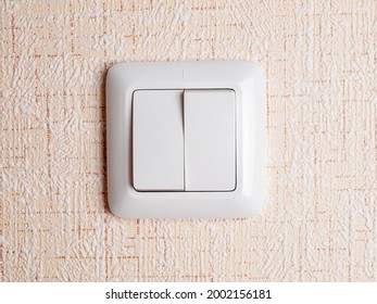 Electric Switch In The Room On The Wall, Lighting Control In The House, Smart Home, Energy Saving