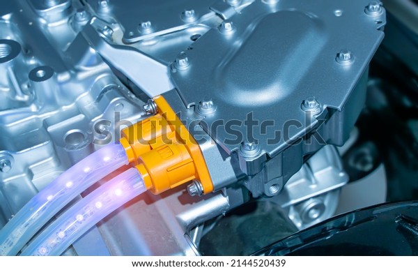 electric system of eco car engine, Automotive\
part concept.